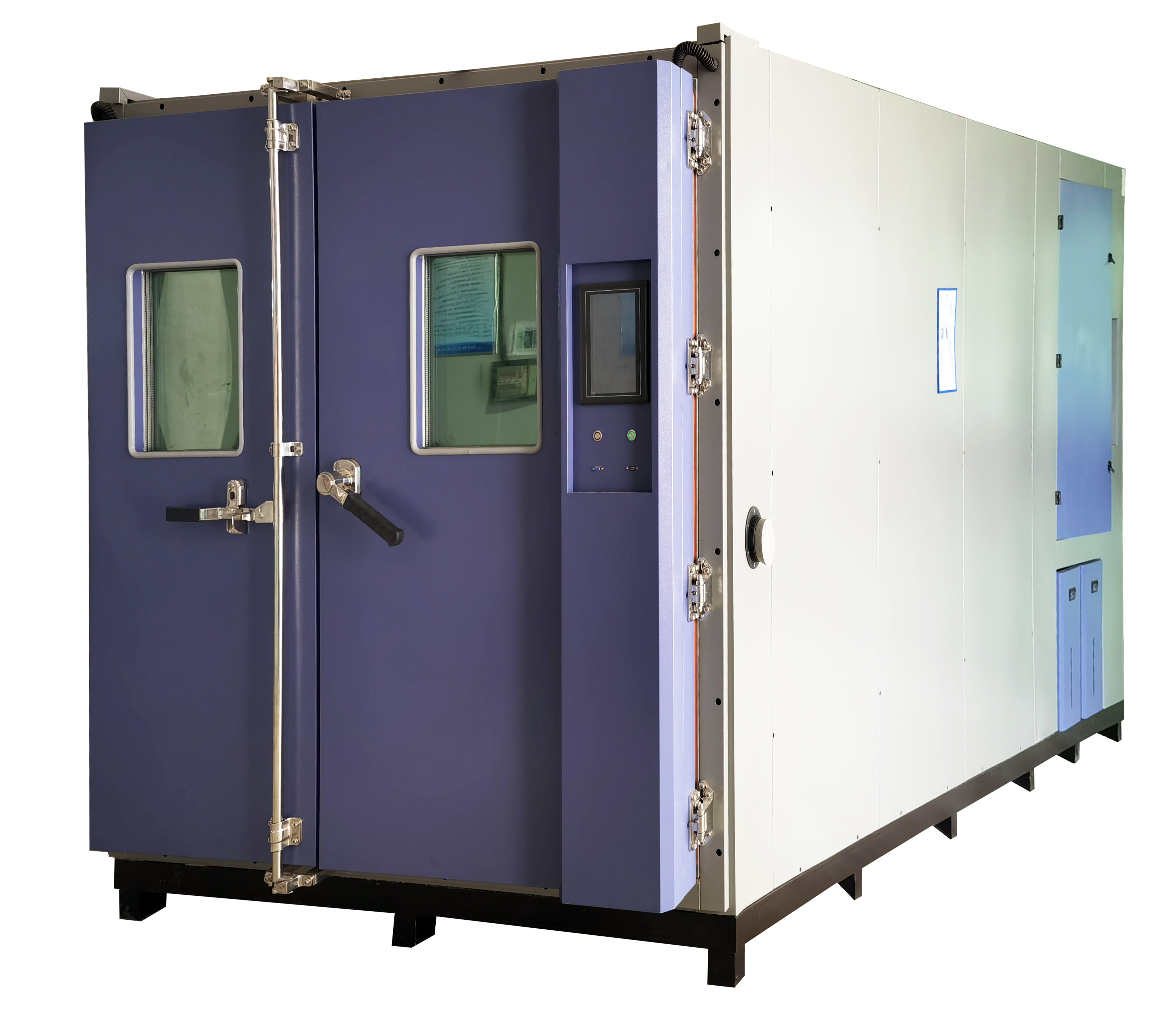 LABTECH walk-in environmental test chamber with blue double doors
